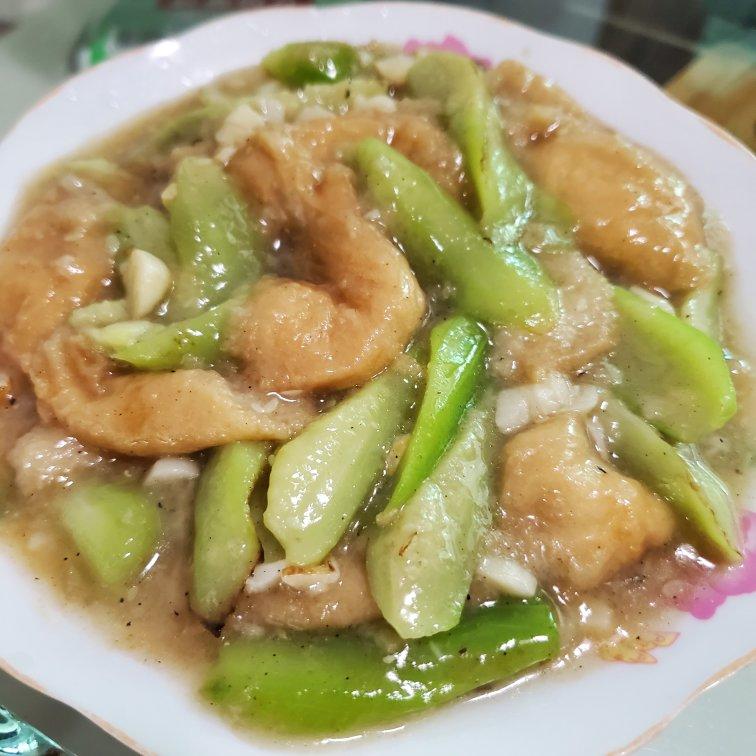 丝瓜油面筋