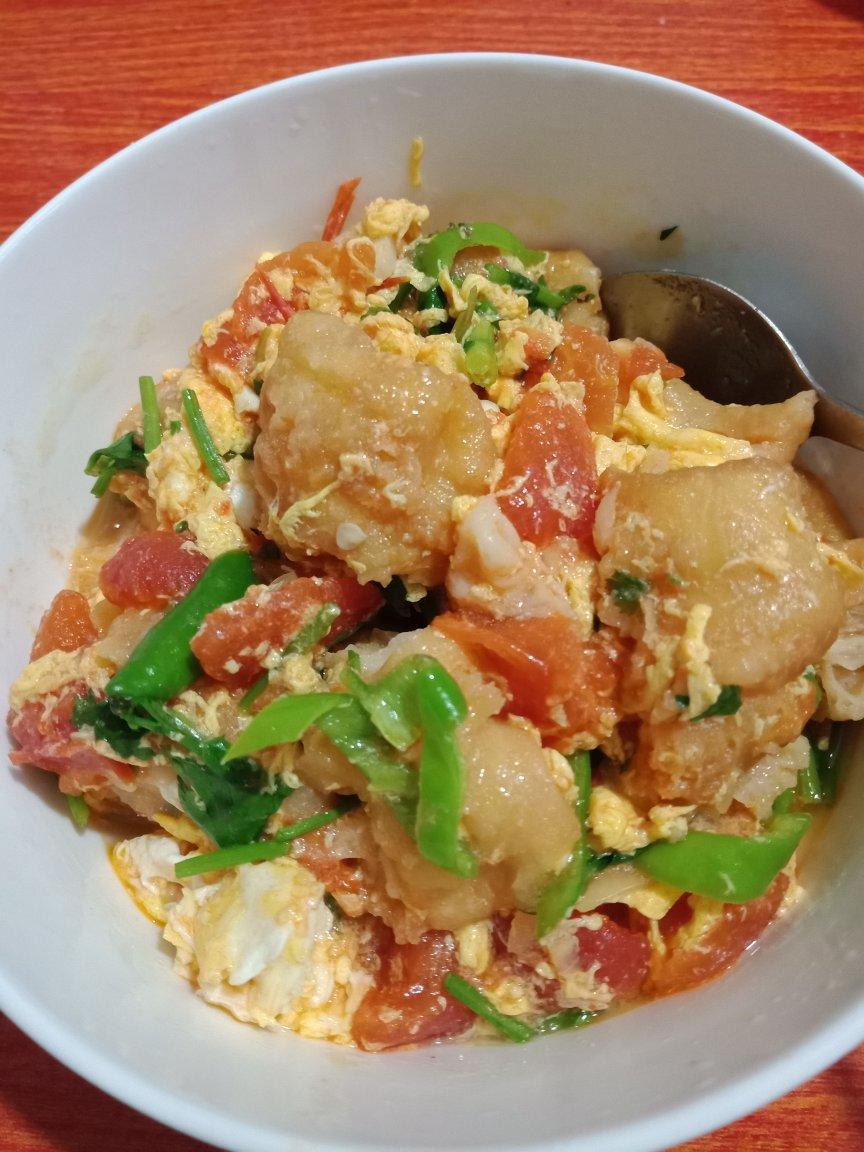 西红柿鸡蛋烩油条