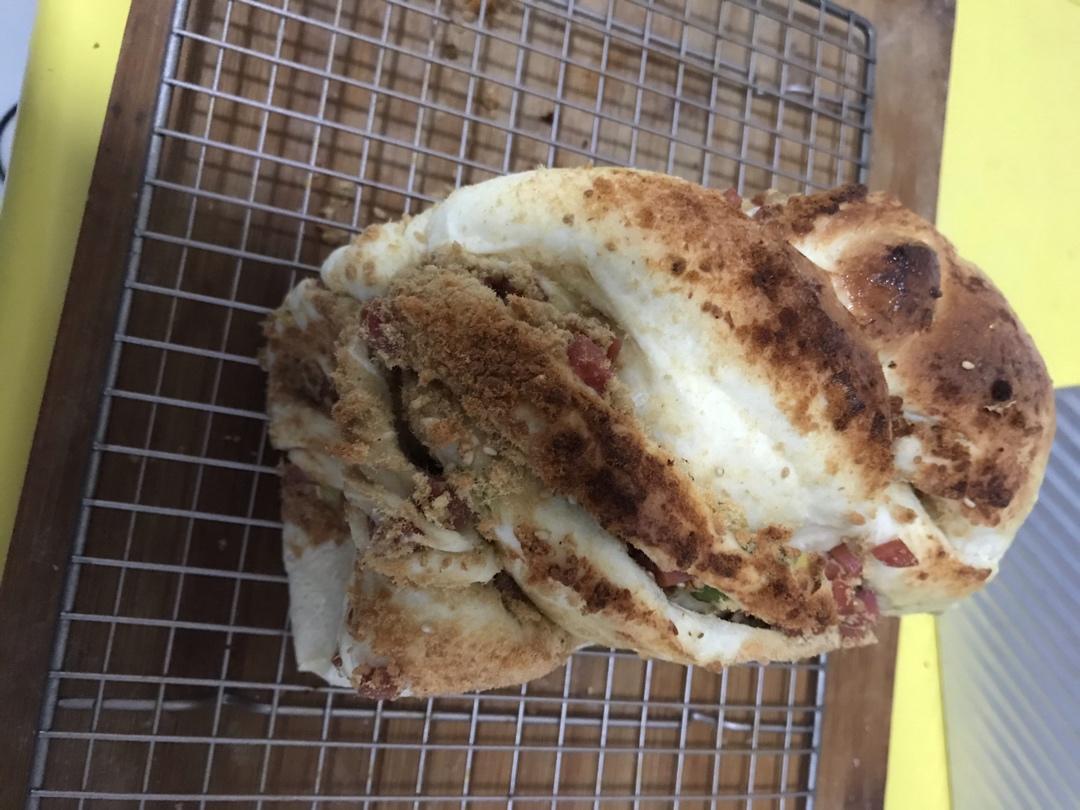 香葱肉松手撕吐司