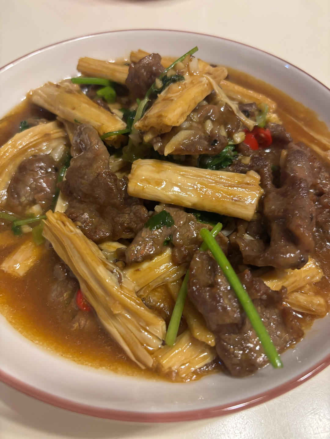 腐竹炒牛肉