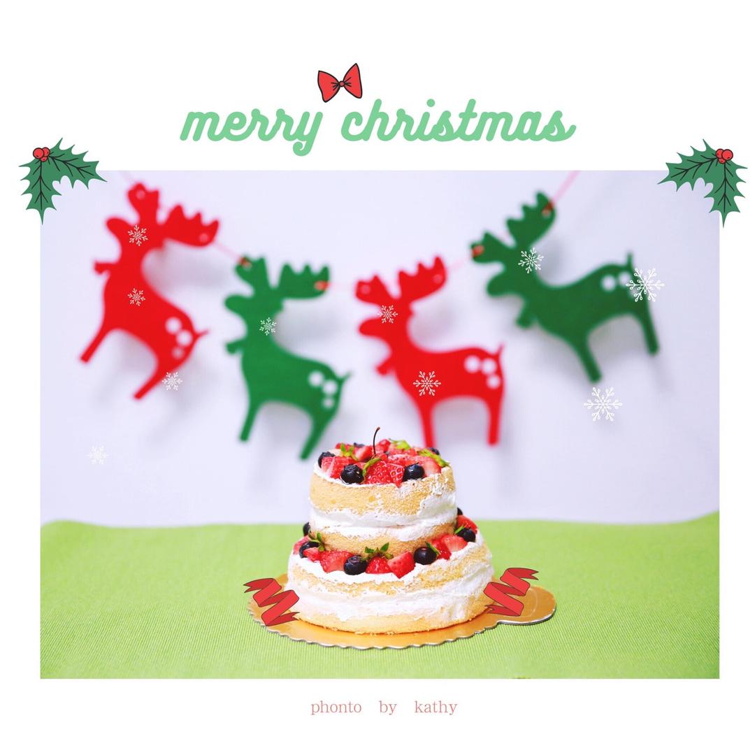 圣诞“裸蛋糕”