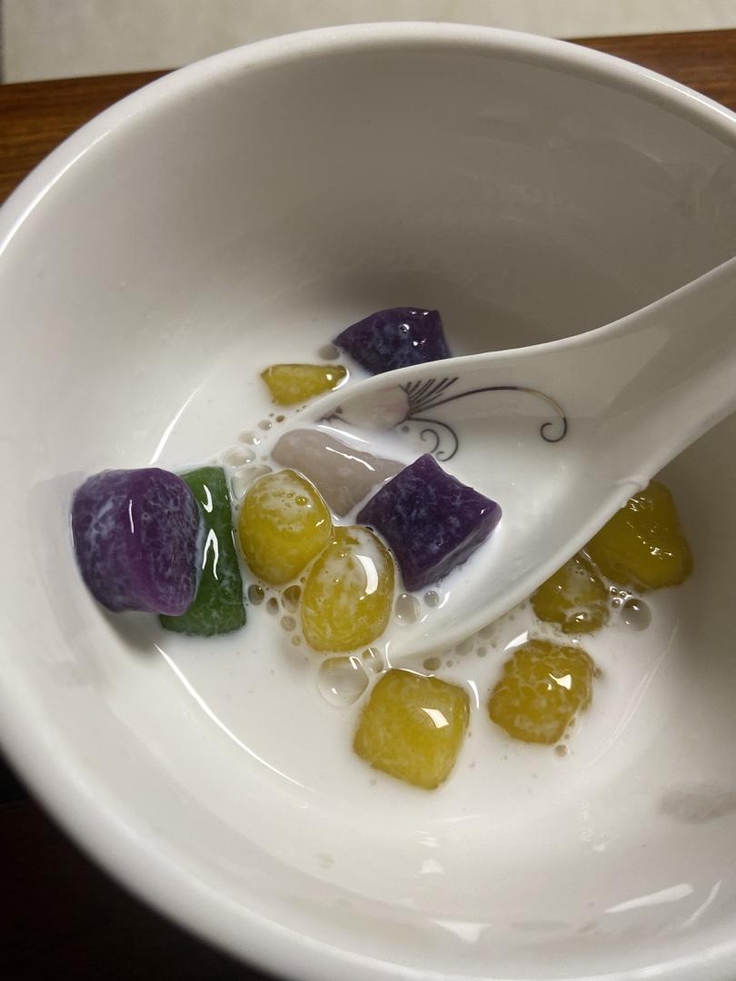 自制三色芋圆1⃣️（附上窍门详细比例）