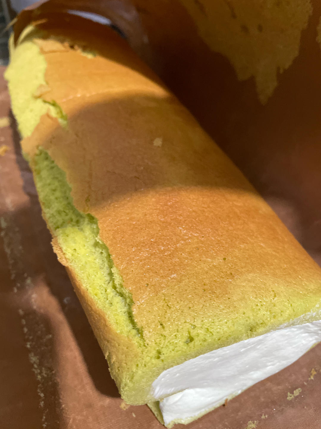 超清新｜斑斓椰香奶冻蛋糕卷｜卷不裂