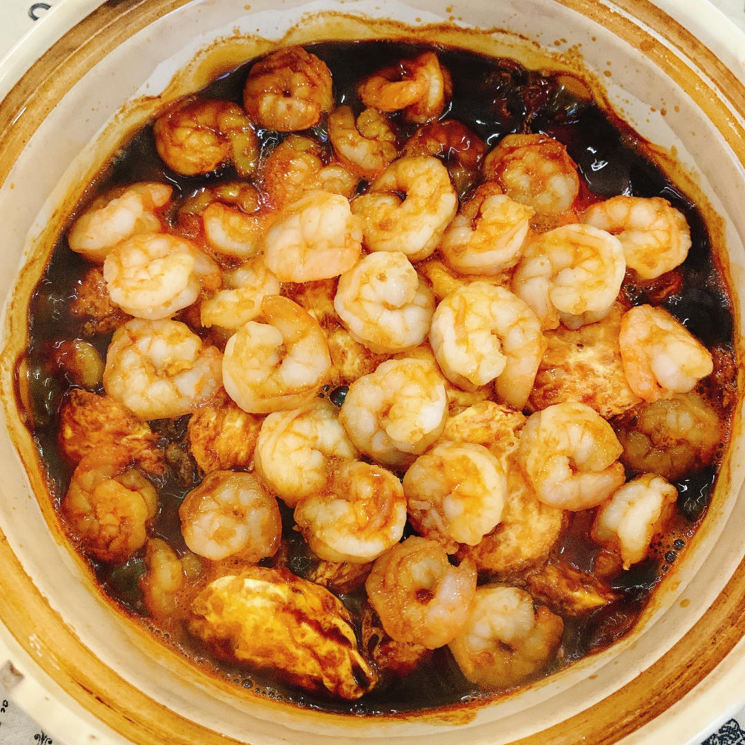 豆腐虾仁粉丝煲