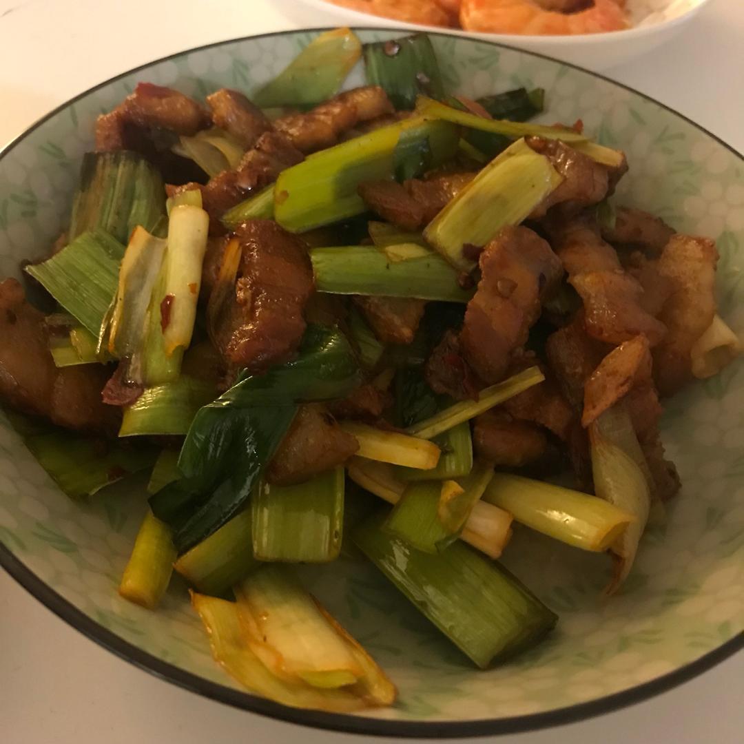 老丁的私房菜-蒜苗回锅肉