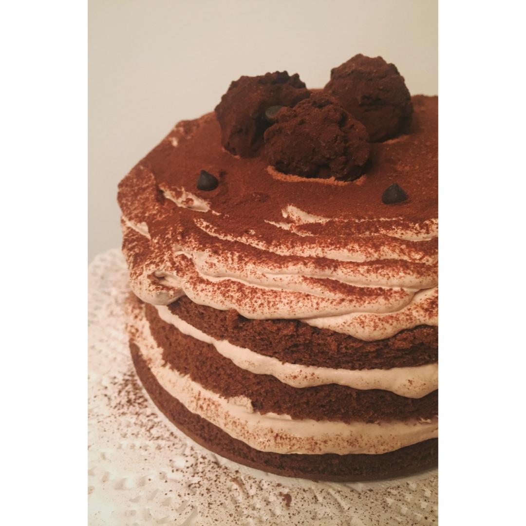摩卡戚风裸蛋糕