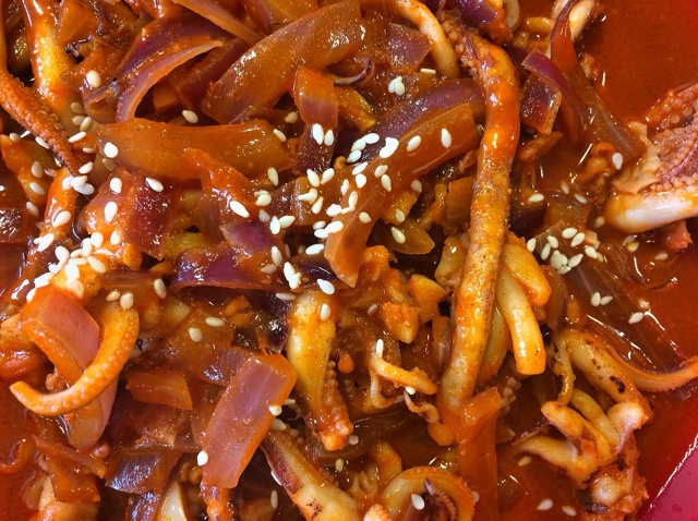 韩式辣酱炒鱿鱼