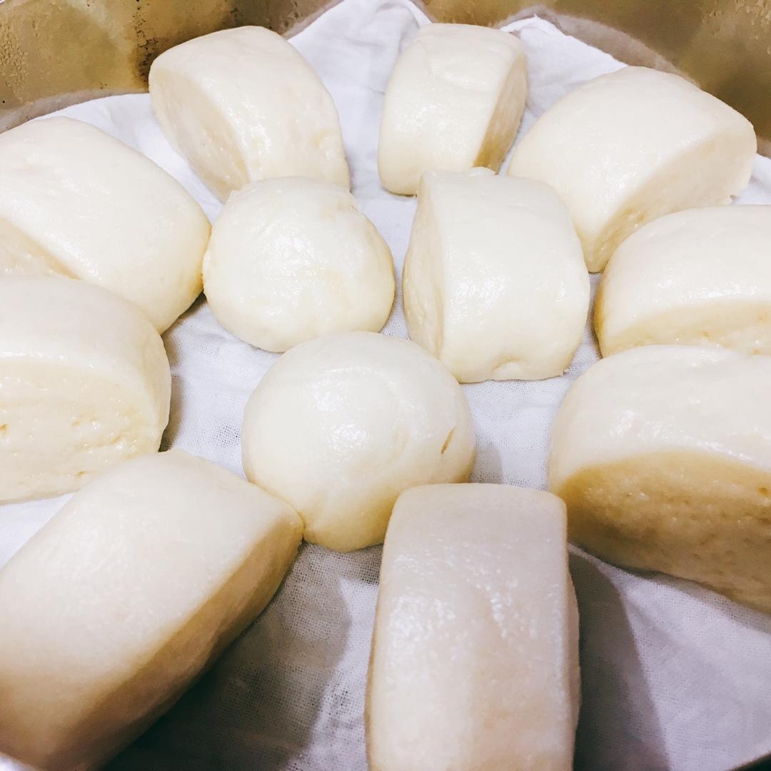 一次性发酵的奶香馒头！