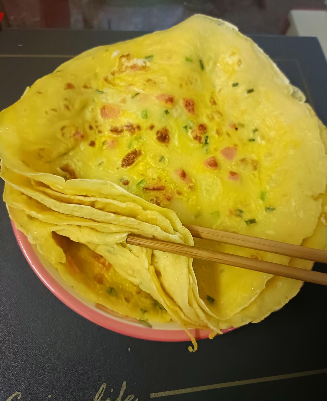 简单快手蔬菜鸡蛋煎饼