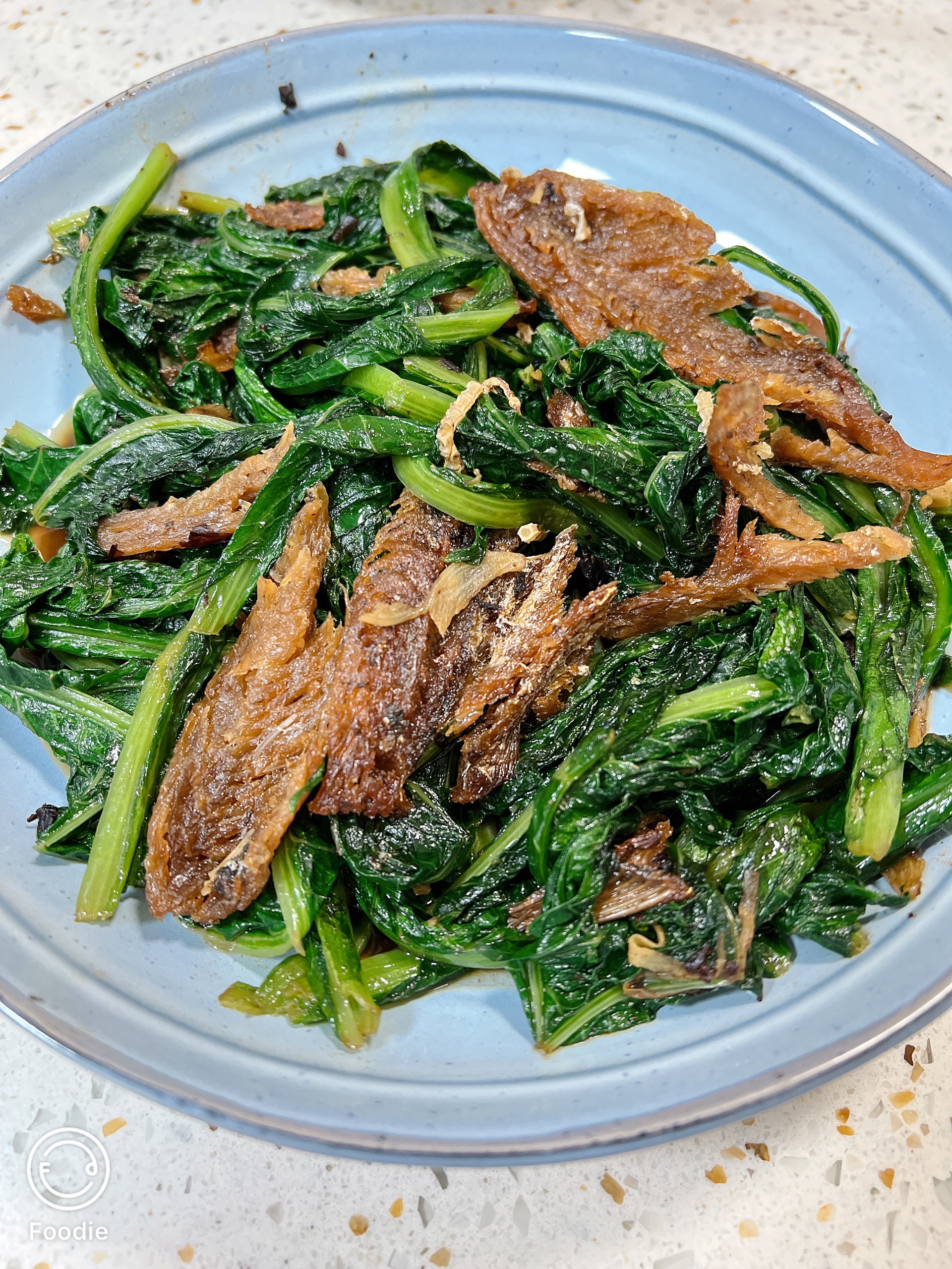 豆豉鲮鱼炒油麦菜