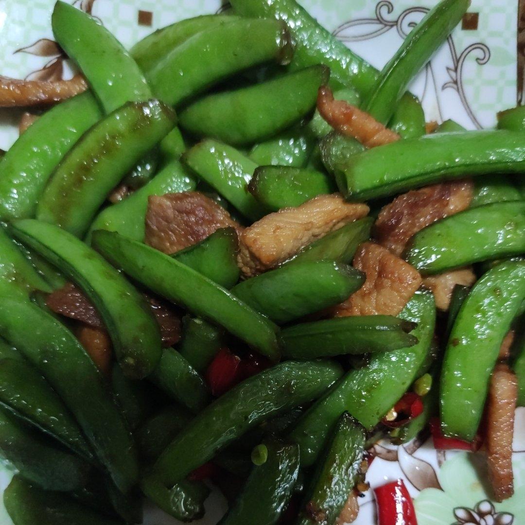 炝炒培根甜豆