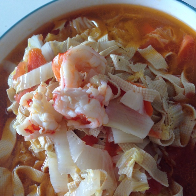 海虾白菜煮干丝