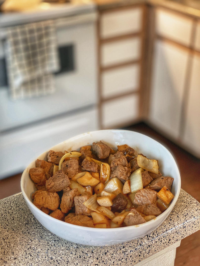 牛肉嫩度💯的黑椒杏鲍菇炒牛肉粒