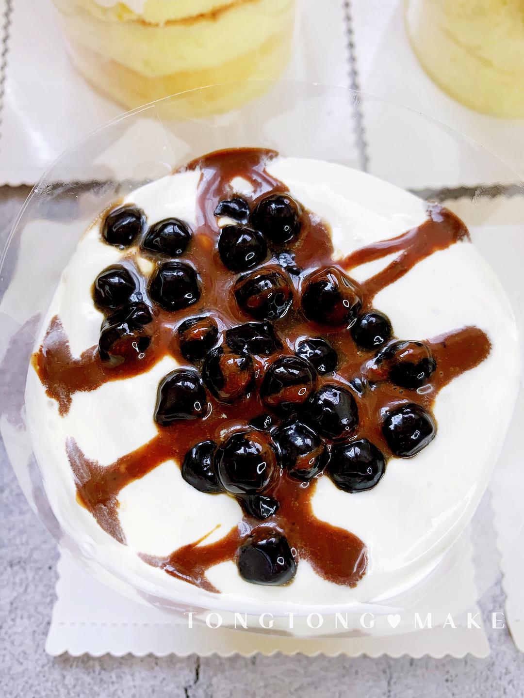 黑糖奶茶爆浆珍珠蛋糕