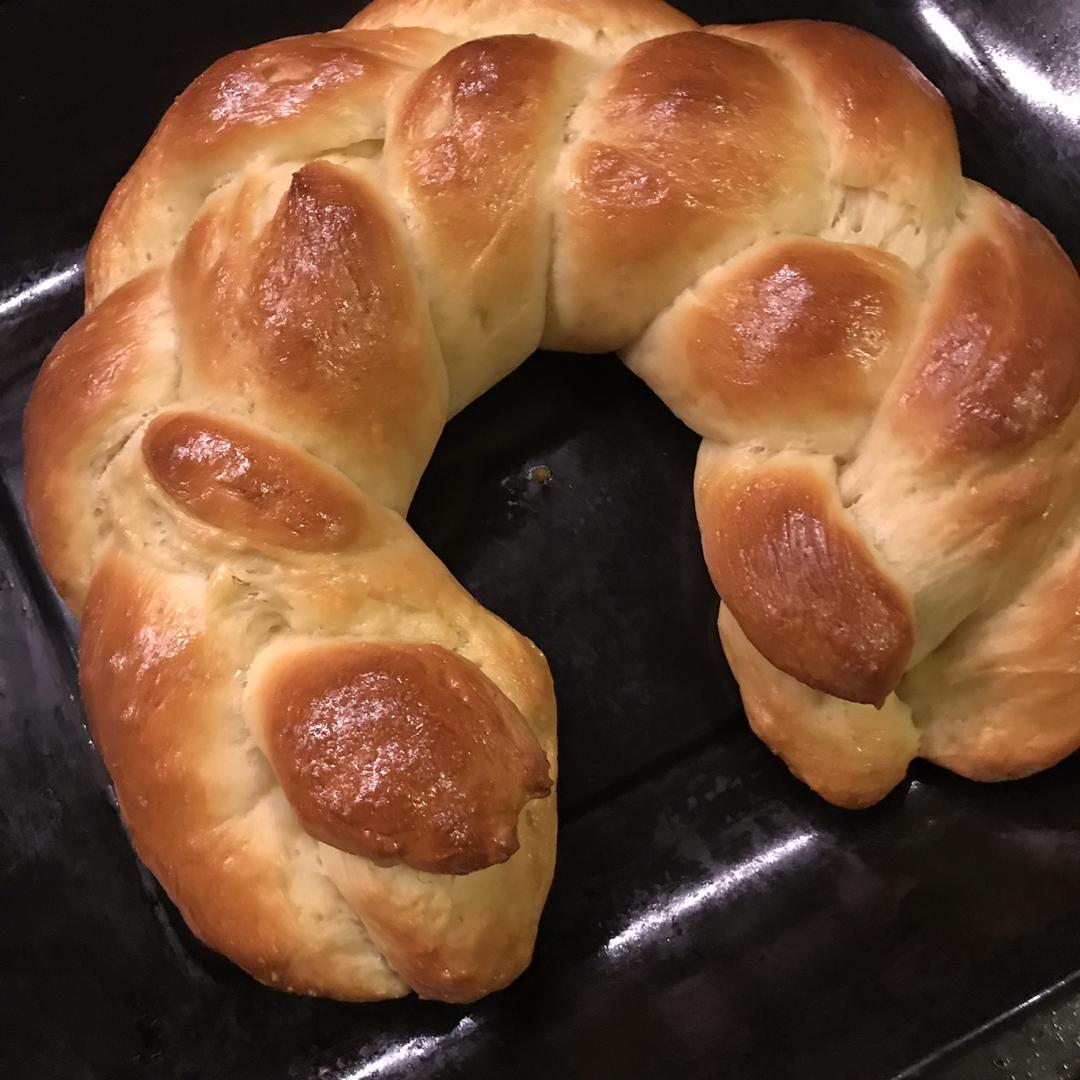 酸奶辫子面包（一次发酵）