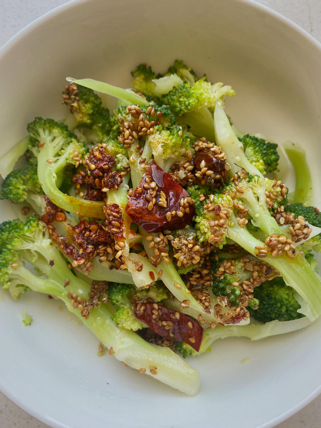 凉拌西兰花-辣的