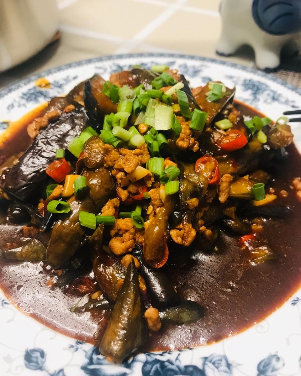 红烧肉沫茄子