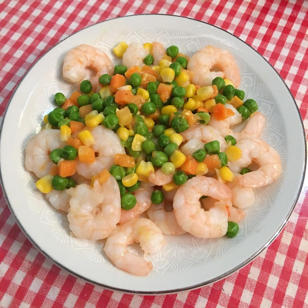 三色炒虾仁