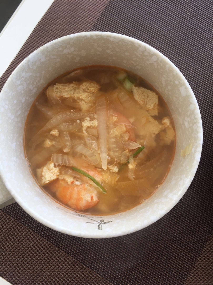虾白菜豆腐汤