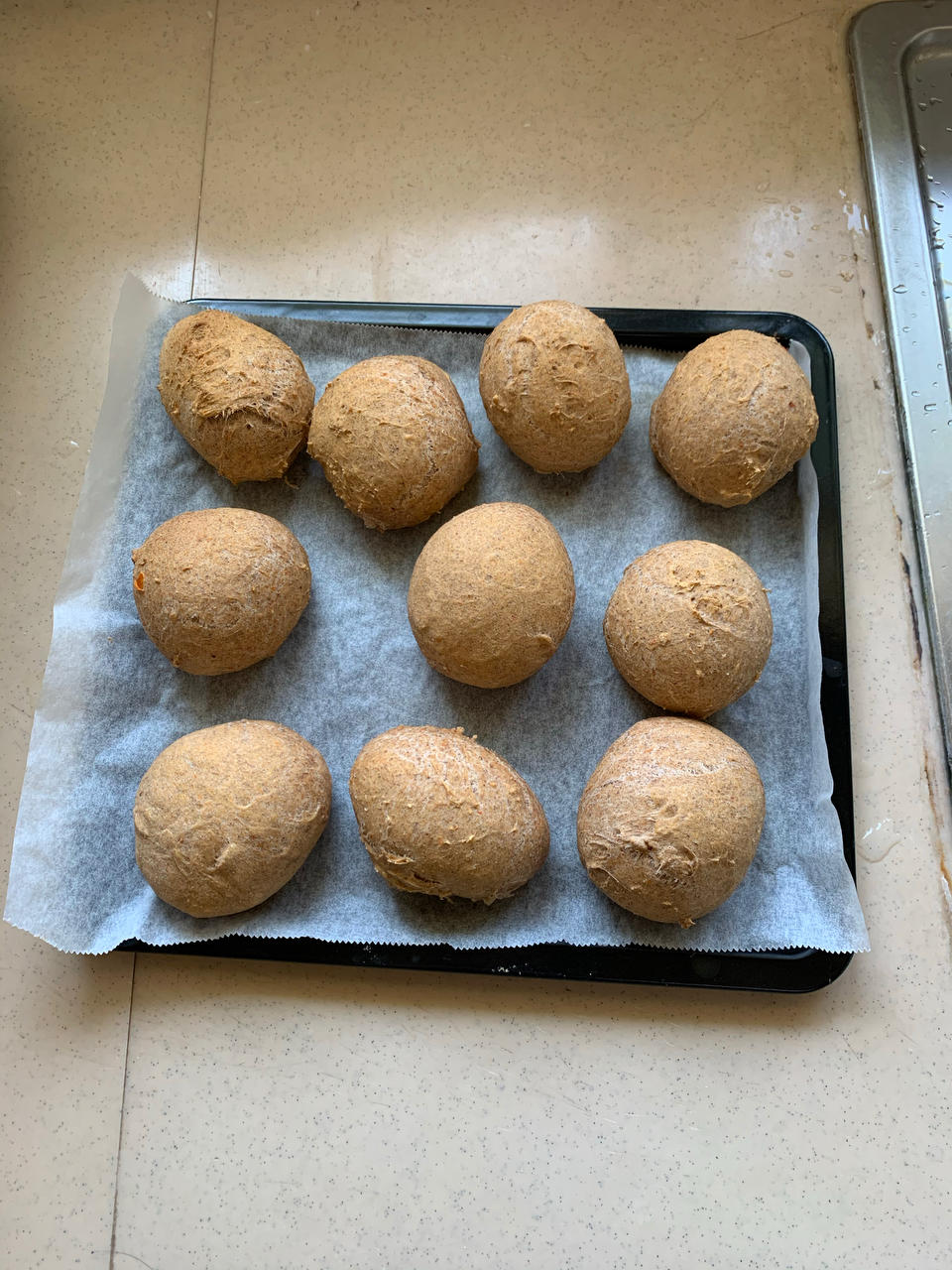 番茄全麦餐包 70%全麦直接法 西红柿全麦面包