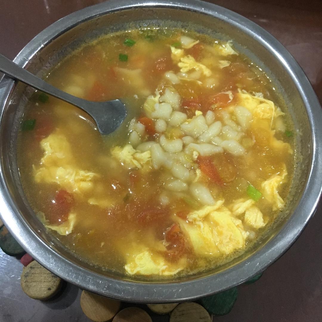 西红柿鸡蛋疙瘩汤