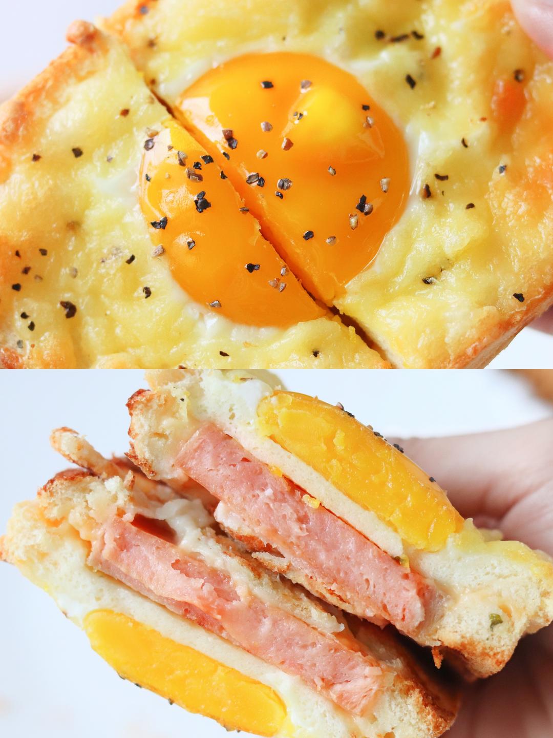 🔥超快手的芝士溏心蛋吐司早餐🍞金黄酥脆巨好吃‼️的做法