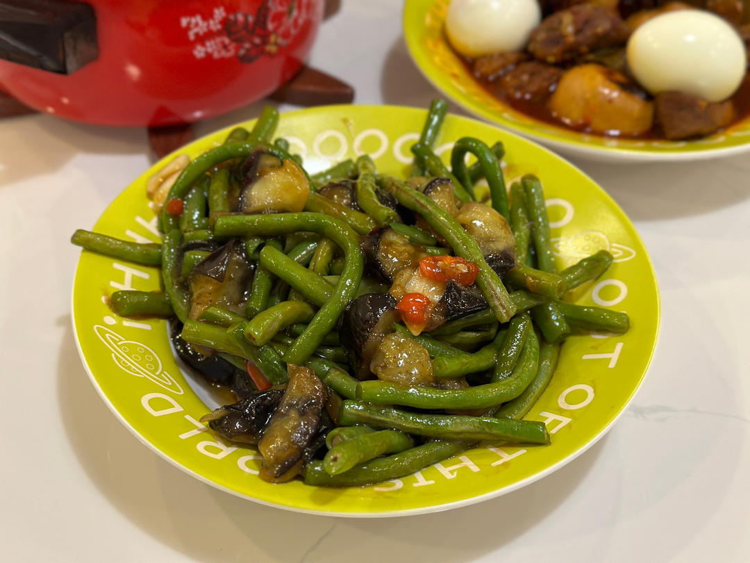 豇豆炒茄子