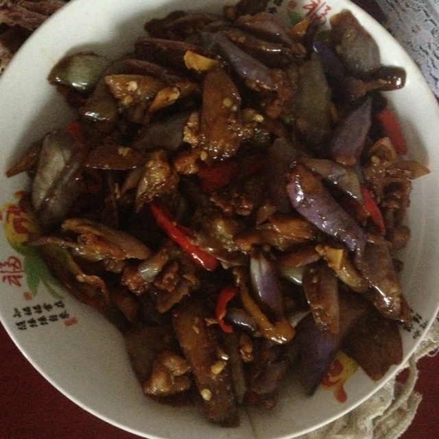 红烧肉末茄子