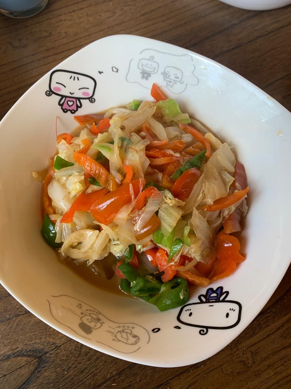 大虾炒白菜梆子