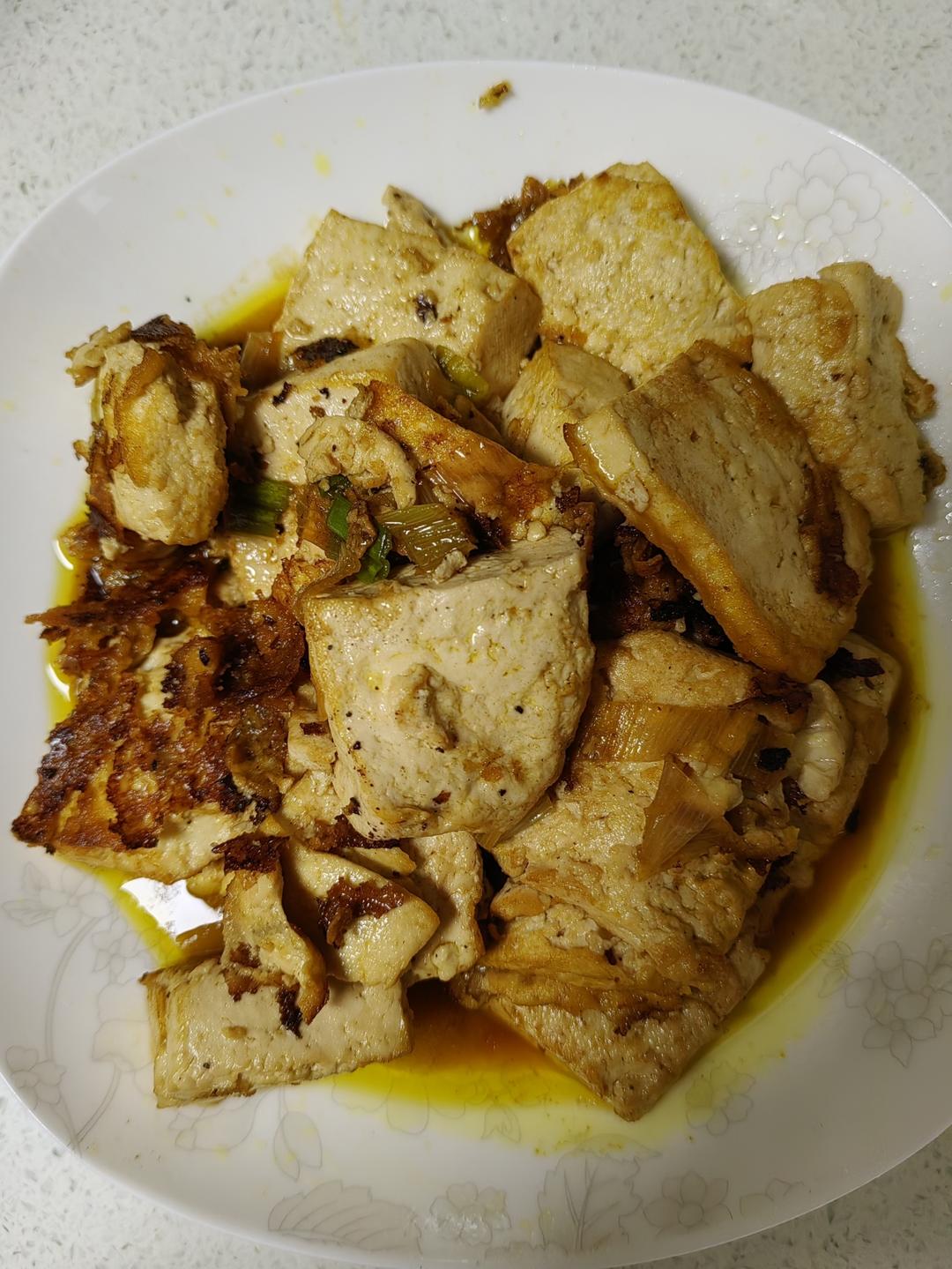 葱烧豆腐