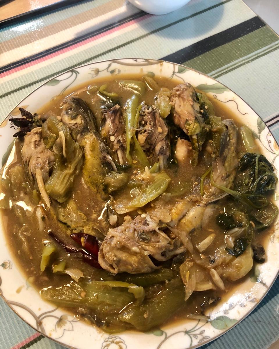 东北酱炖嘎鱼茄子
