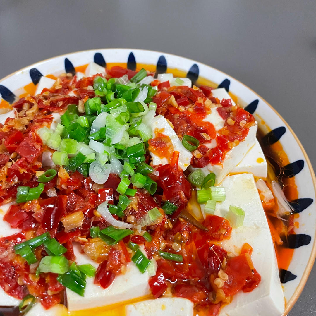 剁椒豉油嫩豆腐