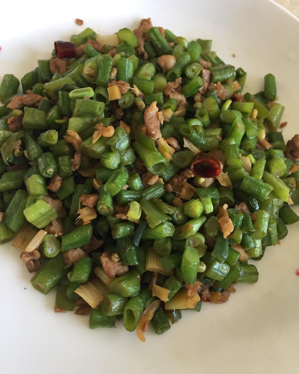 肉沫豆角下饭菜
