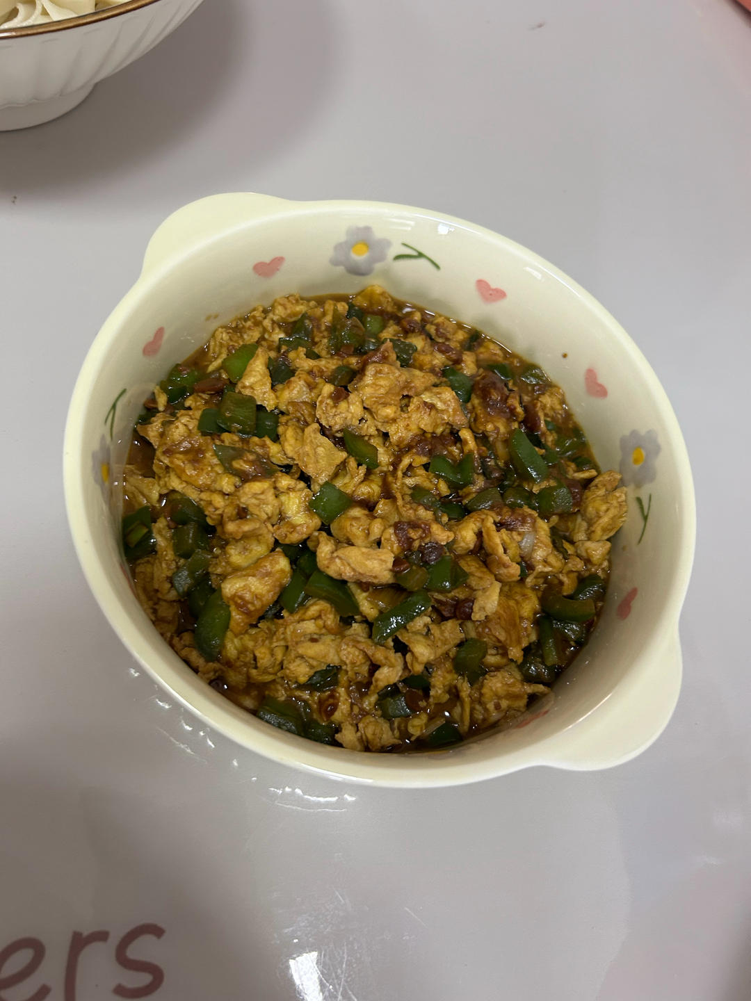 青椒鸡蛋酱