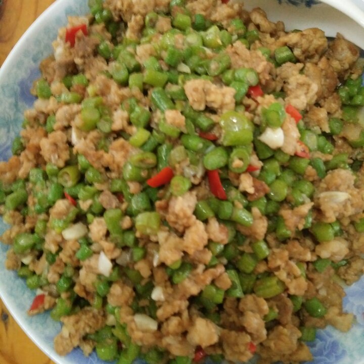 肉沫豆角下饭菜