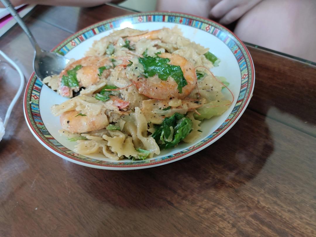 鲜虾奶油意大利面