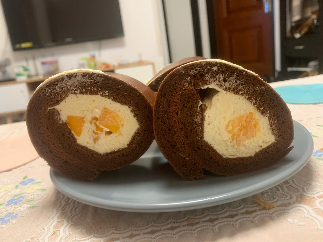 超浓郁卷不裂的巧克力蛋糕卷