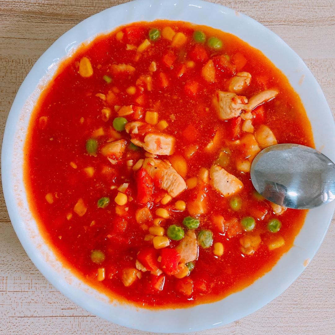 🍅｜100道减脂餐02｜超鲜美番茄汁玉米鸡胸肉
