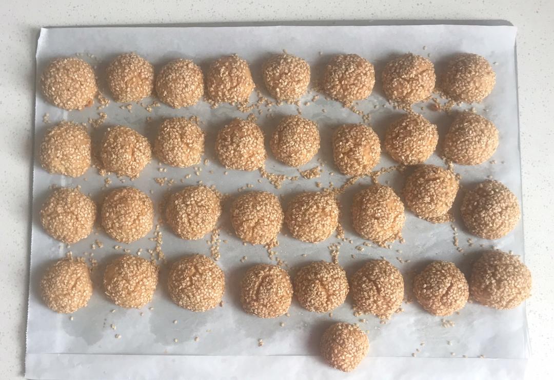 老上海味道——香脆芝麻球开口笑（烤箱版）