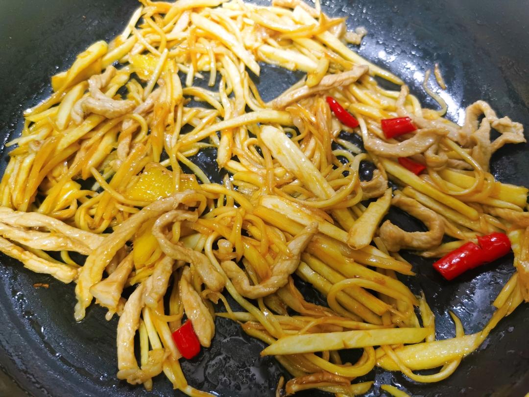 家常菜－茭白炒肉丝