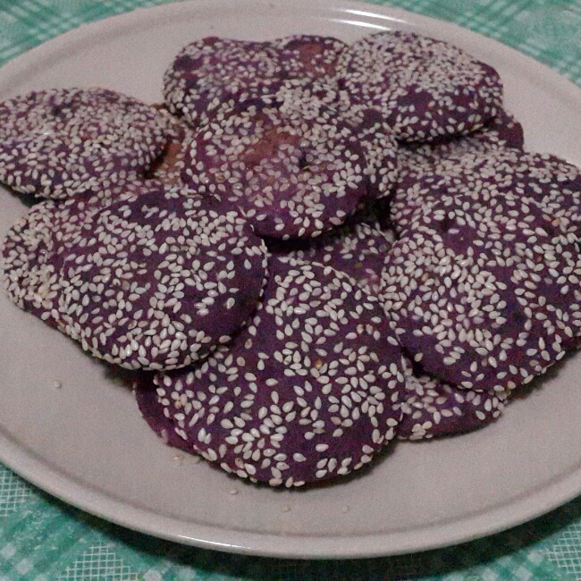 紫薯芝香糯米饼