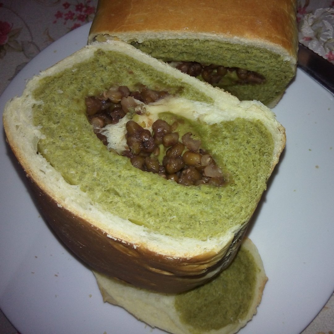 抹茶蜜豆吐司