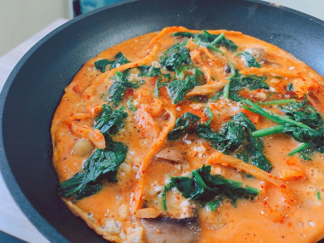 不用泡菜的简易泡菜饼——宿舍健康日食记