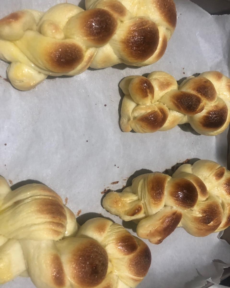 砂糖麻花面包（两股辫子）