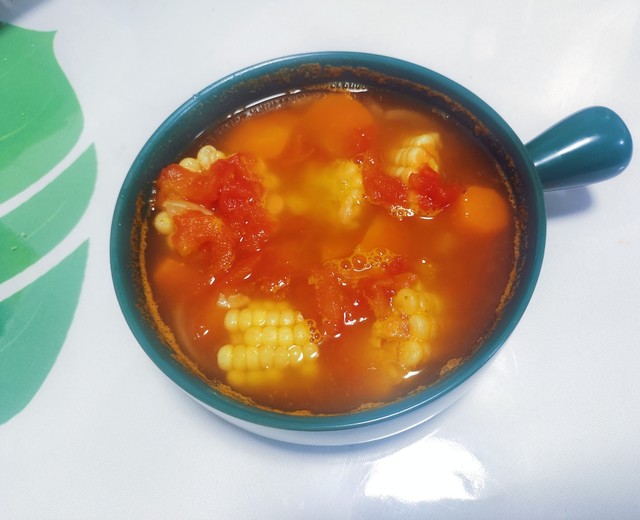 番茄玉米胡萝卜汤        （减肥餐）
