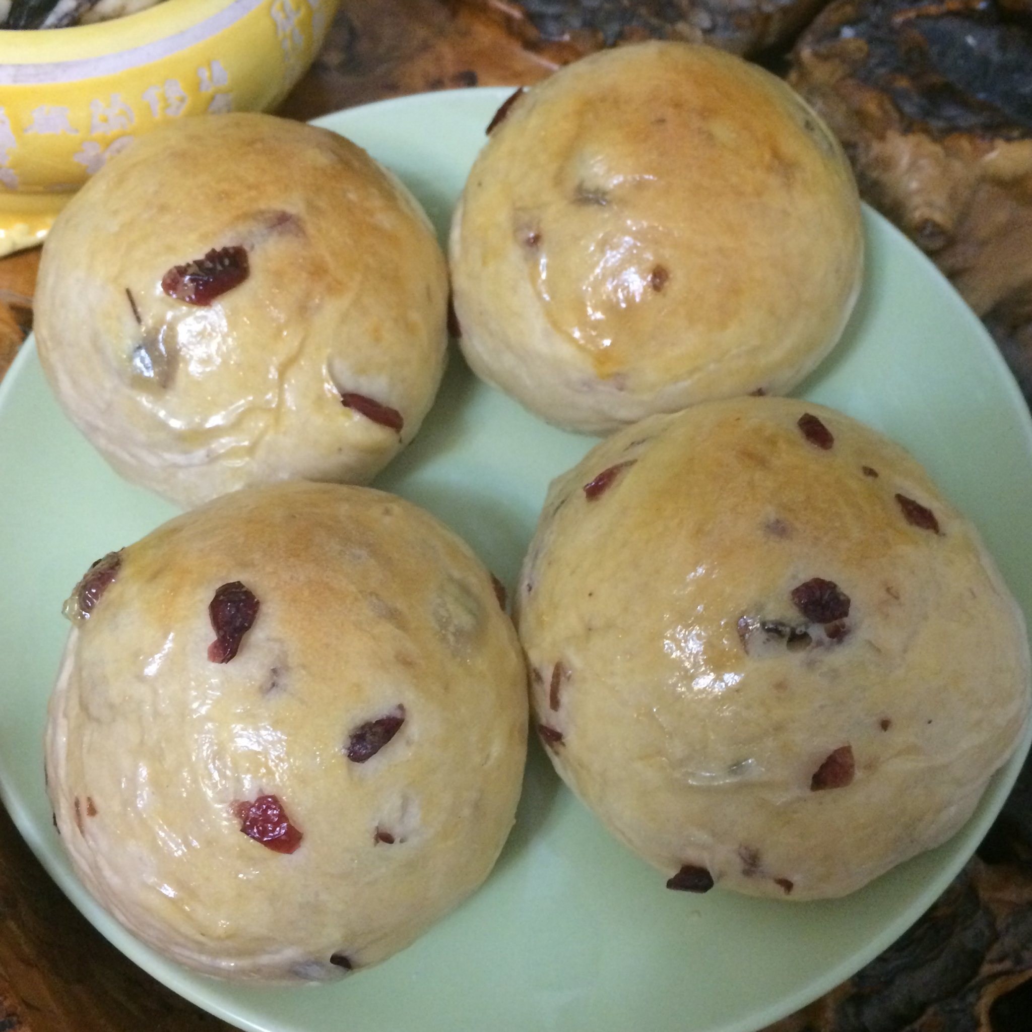 柔软无敌的酸奶蔓越莓面包卷