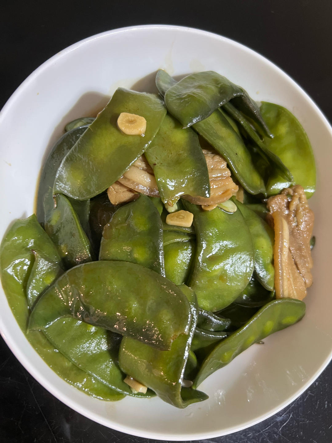 红扁豆烧前上肉(家常菜)