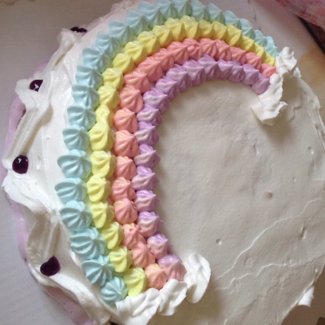 详细的裱花教程--彩虹蛋糕