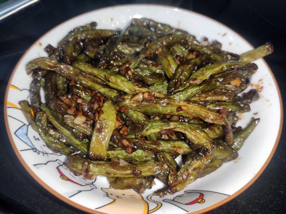 家庭版不费油干煸四季豆