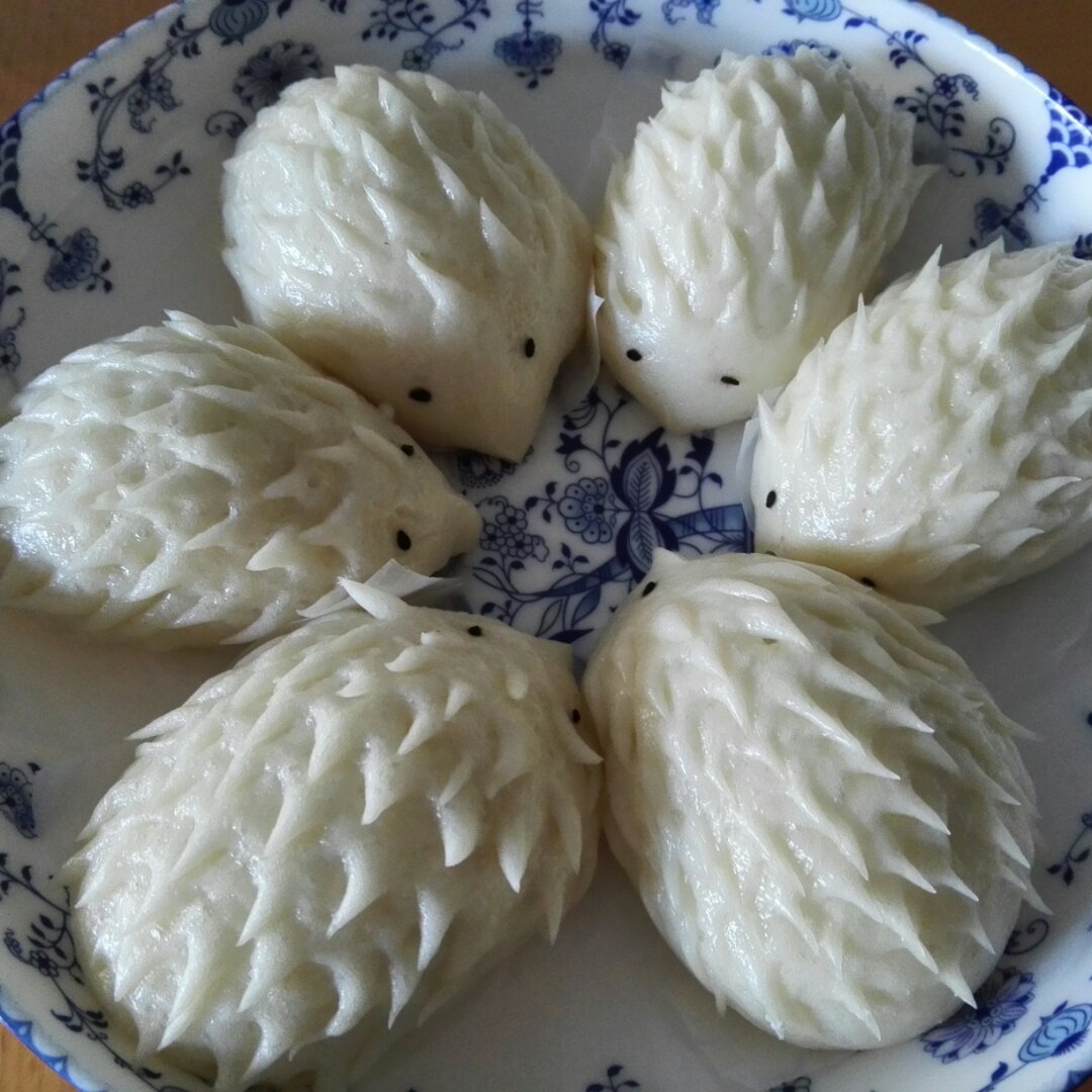 小刺猬坚果紫薯包